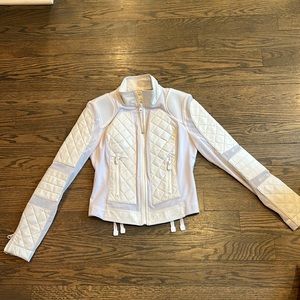 Blanc Noir White Moto Jacket